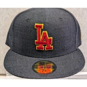 New Era 59Fifty Los Angeles Dodgers Hemp Black/Red/Green Fitted Hat Size 7 1/8